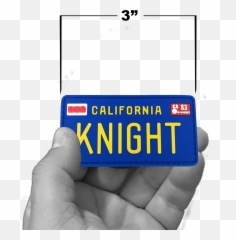 Kk - 016 KNIGHT Rider License Plate PVC Patch with hook and loop KITT eBay Knight 2000 png