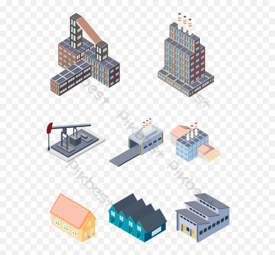 Freight Warehouse Factory Vector Picture Png Images Ai - Construction Set,Warehouse Icon Vector