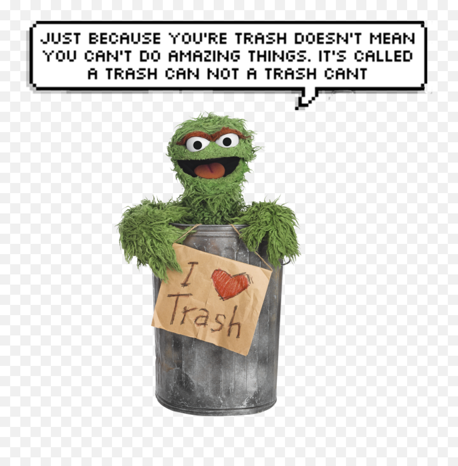 Grouch I Love Transparent Png Image - Trash Can From Sesame Street,Oscar The Grouch Png