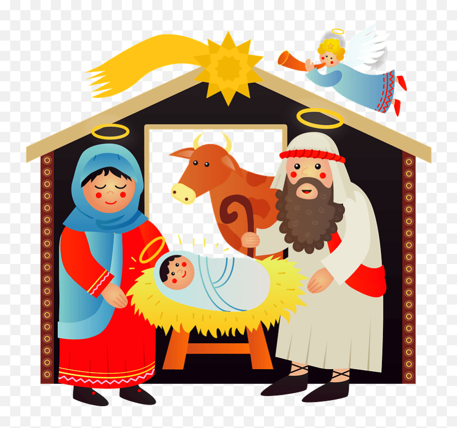 Nativity Scene Clipart Free Download Creazilla - Navidad Clipart Png,Nativity Scene Png