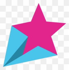 Falling Star Png Image - Transparent Background Pink Star Clipart,Falling Hearts Png