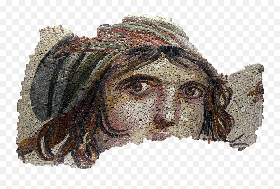 Gypsy Girl Mosaic Of Zeugma 1250575 - Gypsy Girl Mosaic Png,Girl Drawing Png