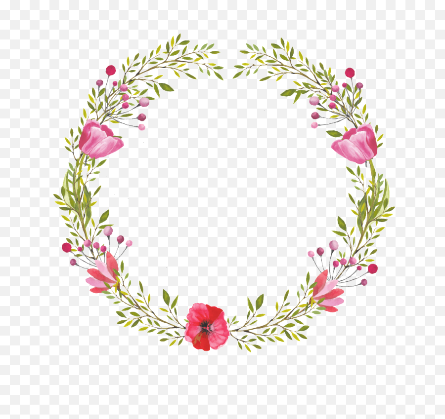 Pink Beautiful Decorative Garland - Floral Wreath Png Transparent,Garland Png