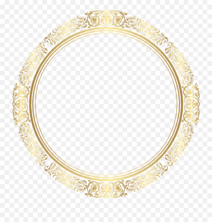 Design Gold Golden Circle Frame Border - Png Circles Design Golden,Golden Frame Transparent