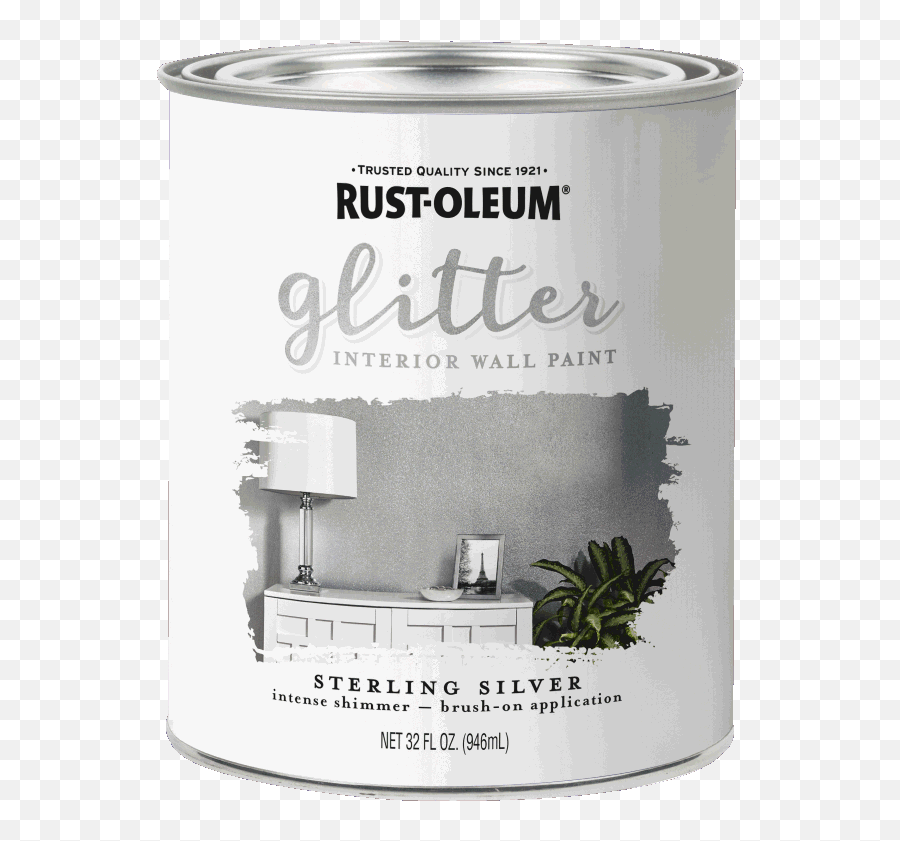 Rust - Oleum Specialty Qt Sterling Silver Glitter Interior Glitter Wall Paint Rustoleum Png,Silver Glitter Png