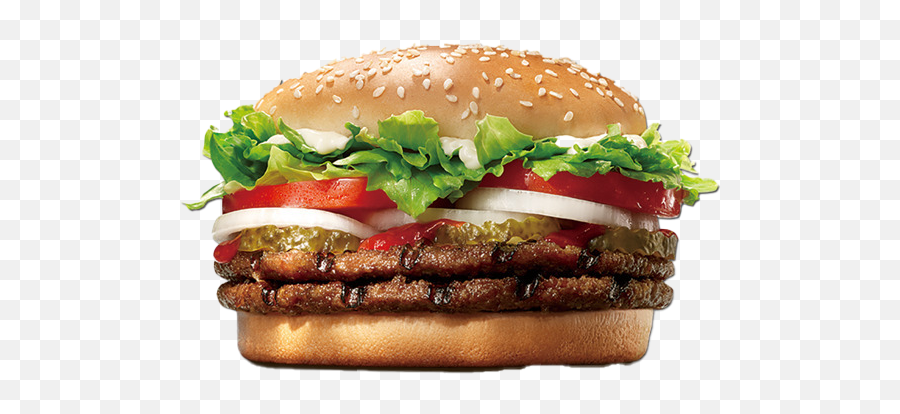 Junk Food Hamburger Png - Double Whopper Burger King,Cheeseburger Png