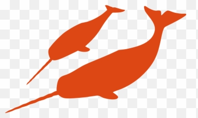 Narwhal Silhouette Whale Clip Art - Narwhal Silhouette Png,Narwhal Png