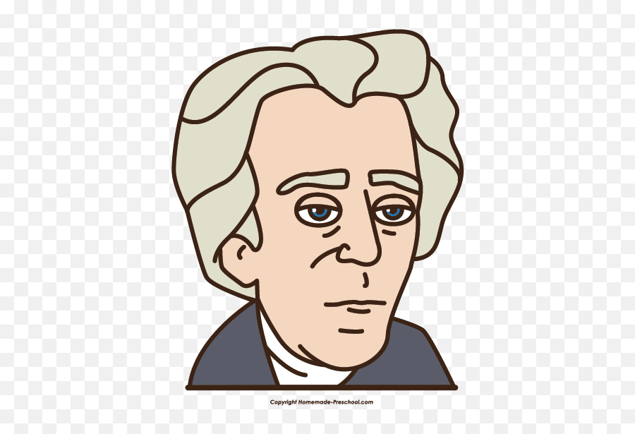 Presidents Clipart Andrew Jackson - Andrew Jackson Cartoon Drawing Png,Andrew Jackson Png