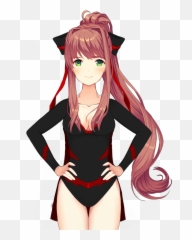 Monika Png Normal Picture - Monika Ddlc Sprites,Monika Png