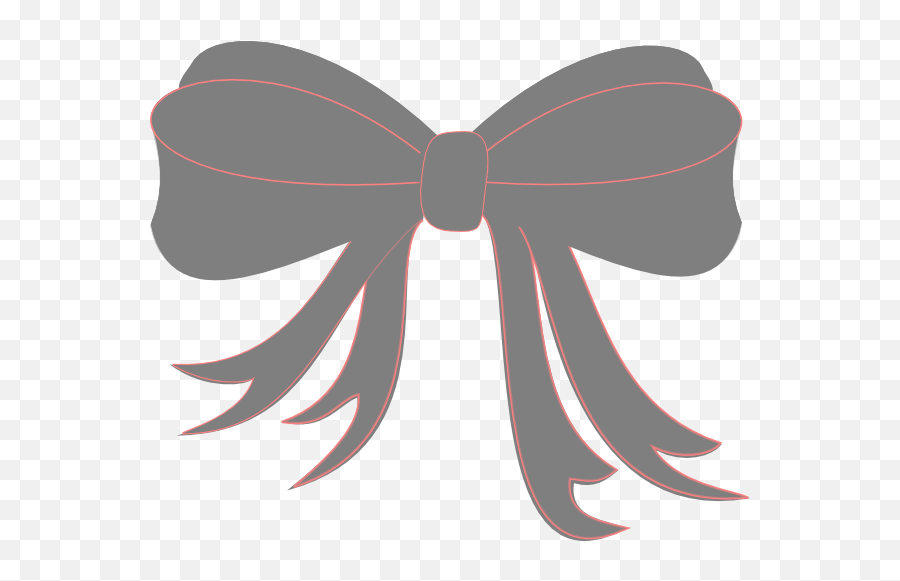 Gray Ribbon Bow Png Clip Arts For Web - Girls Bow Clip Art,Ribbon Bow Png