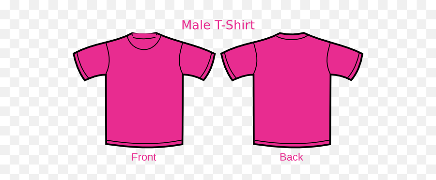 Pink Shirt Template Clip Art - Plain Neon Pink Shirt Png,Tshirt Template Png