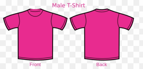 Pink Shirt Template Clip Art - Plain Neon png
