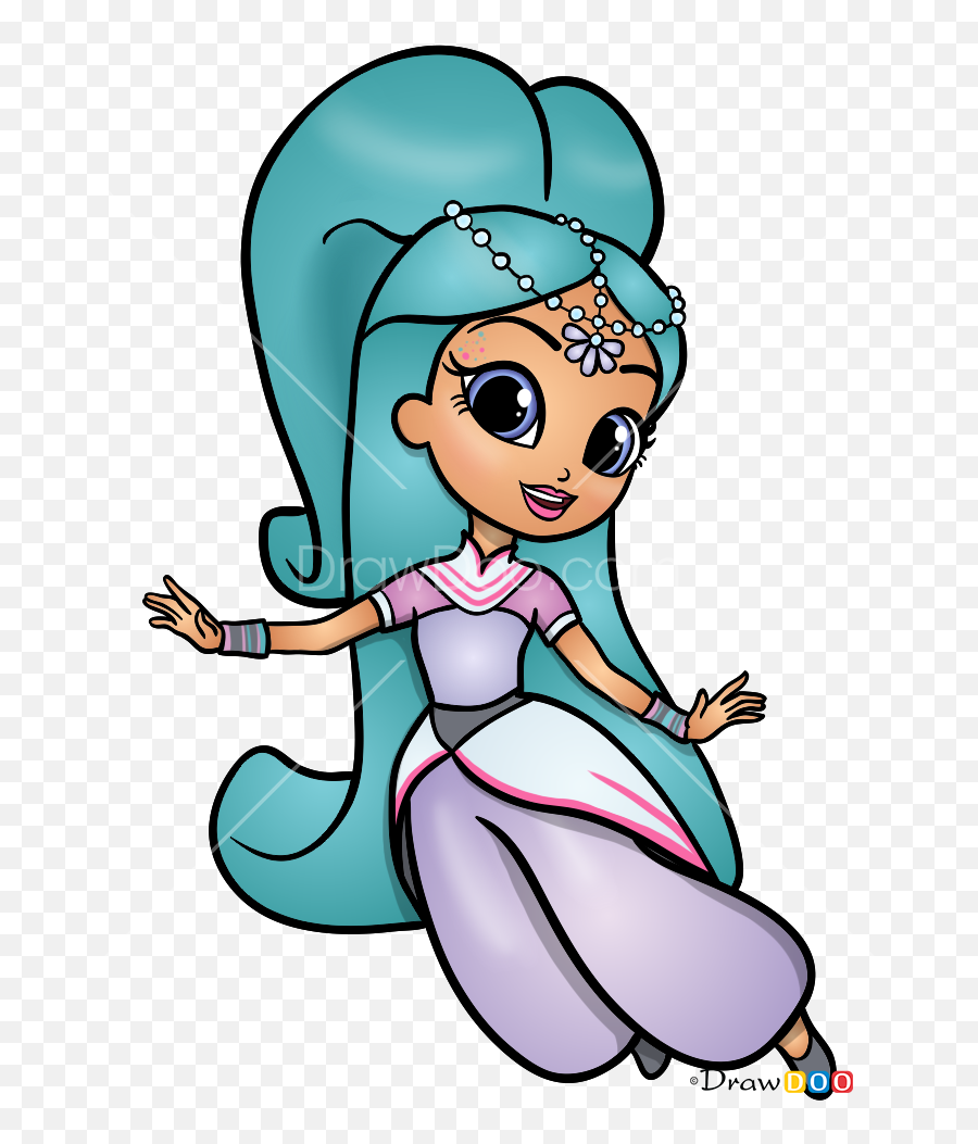 How To Draw Samira Shimmer And Shine - Samira Shimmer And Shine Drawing Png,Shimmer And Shine Png