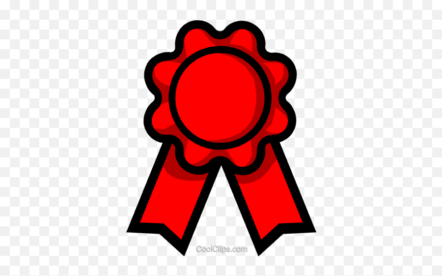 Symbol Of A Prize Ribbon Royalty Free Vector Clip Art - Red Ribbon Png,Winner Ribbon Png