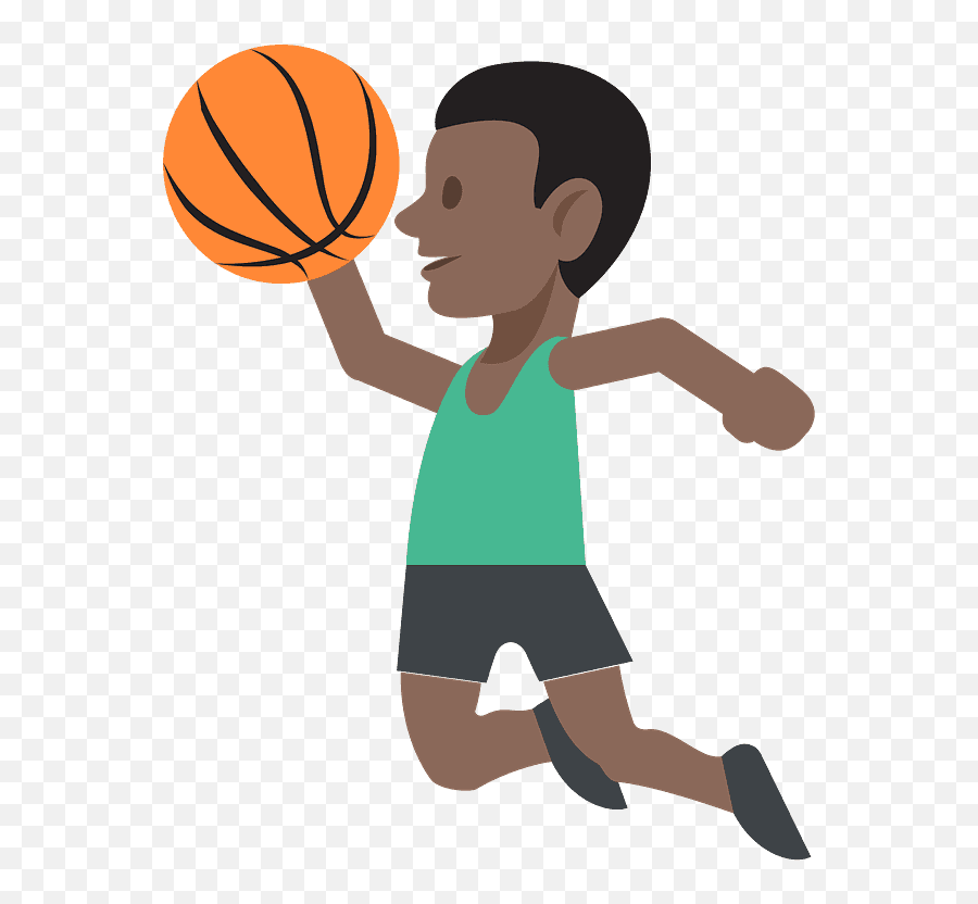 Person Bouncing Ball Emoji Clipart Free Download - Shooting Basketball Emoji Png,Basketball Emoji Png