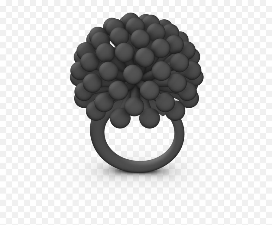 Giant Charcoal Allium Ring - Solid Png,Black Ring Png