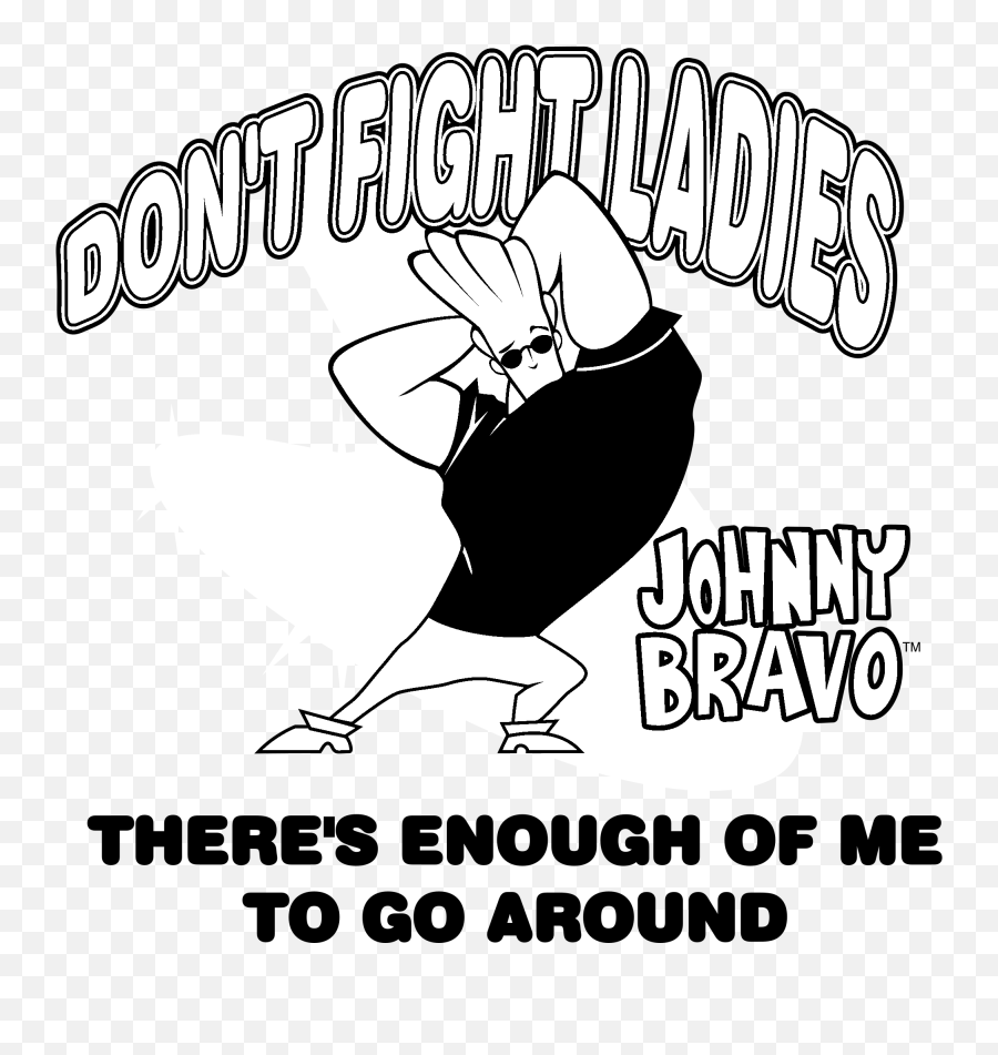 Download Johnny Bravo Logo Black And White - Happy Birthday Transparent Svg Johnny Bravo Png,Happy Birthday Logo