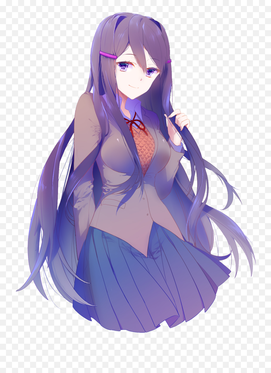 Doki Literature Club Yuri - Ddlc Yuri Full Size Png,Doki Doki Literature Club Png