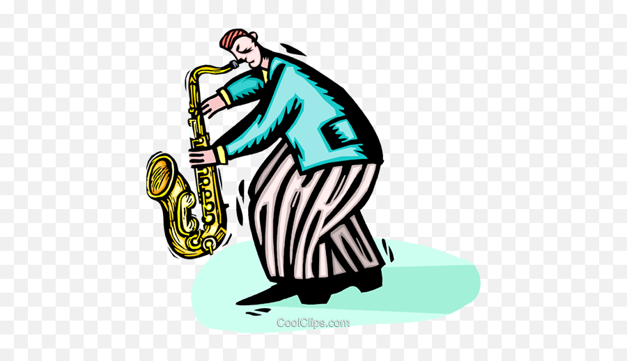 Saxophone Player Royalty Free Vector Clip Art Illustration - Tenor Saxophone Png,Saxophone Clipart Png