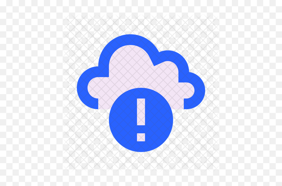 Error In Cloud Icon Of Colored Outline - Louvre Png,Blue Cloud Logos