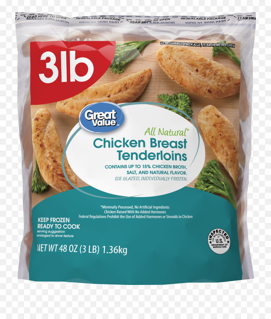 Great Value Chicken Breast Tenderloins - Great Value Chicken Tenderloins Png,Chicken Tenders Png