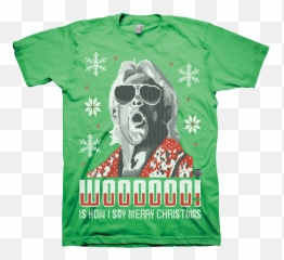 Mens Green Rick Flair Wooo Is How I Say Merry Christmas Pixel Retro Wwe Tee T Shirt - Social Distancing T Shirts Png,Ric Flair Png