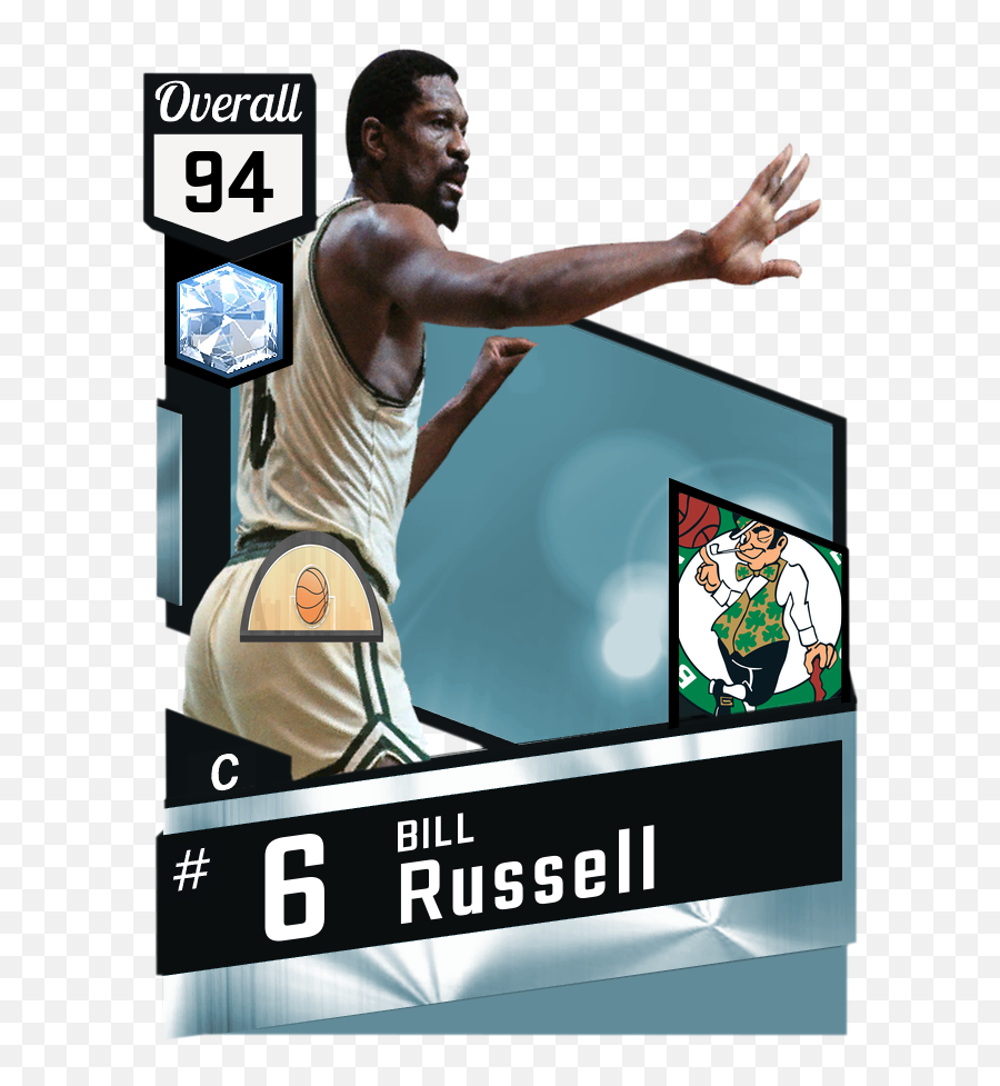 Download Bill Russell Dikembe Mutombo Dennis Rodman - D Angelo Russell Diamond Card Png,Nba 2k18 Png