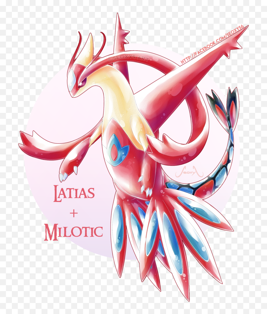 Pokemon Fusion Milotic X Latias - Latias Fusion Png,Milotic Png