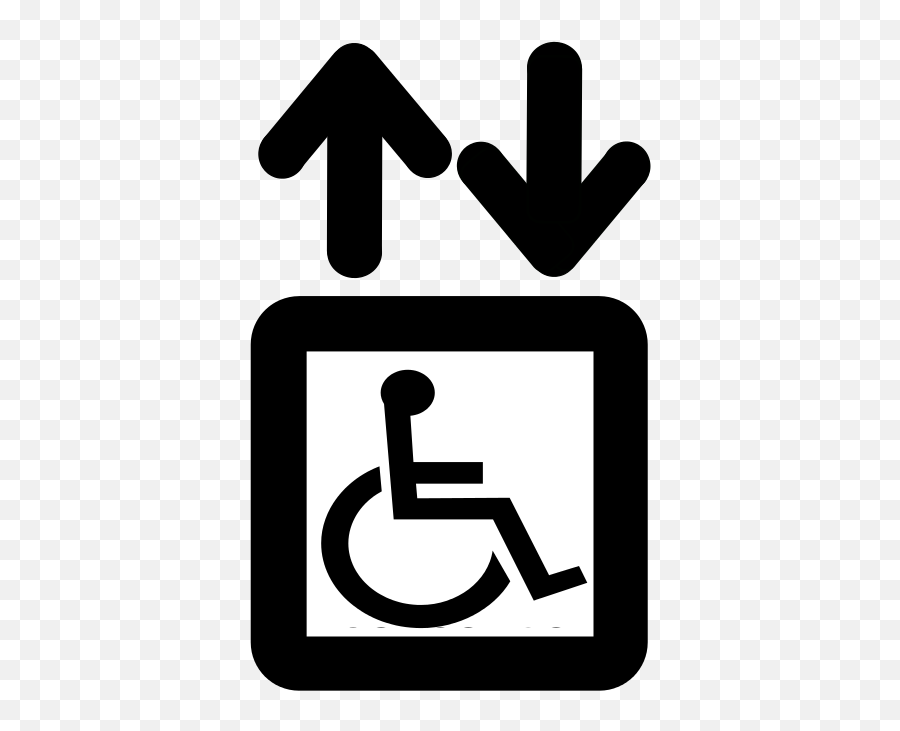 Parking For Wheelchair People - Clip Art Library Elevator Png,Wheelchair Icon