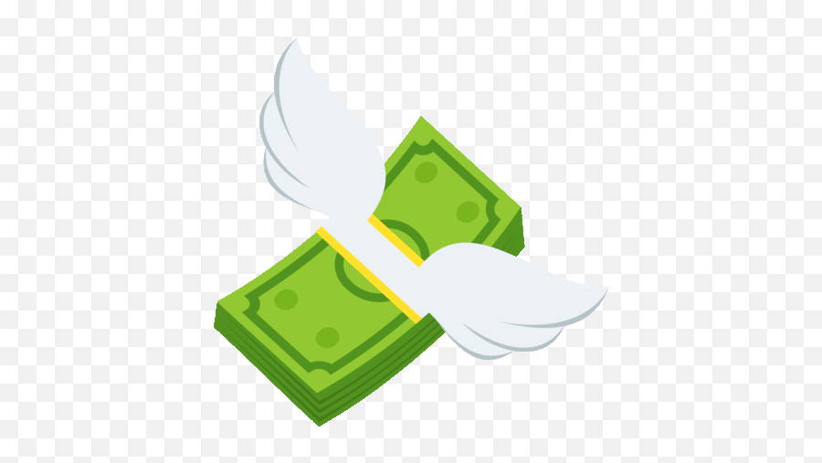Money With Wings Joypixels Gif - Flying Money Gif Png,View Icon Gif