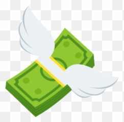 Money With Wings Joypixels Gif - Flying png