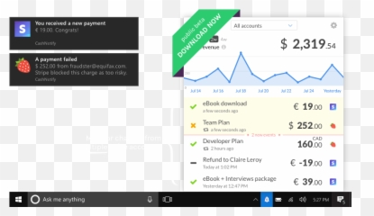 Stripe Payment Notification App - Now for Windows u2014 CashNotify Screenshot png