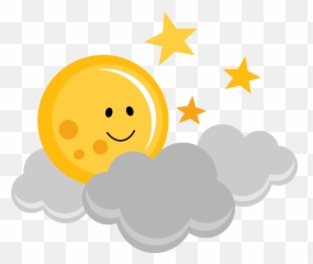Library Of Sun Peeking Through Clouds Jpg Free Png Files - Cute Moon Cartoon Png,Peeking Png