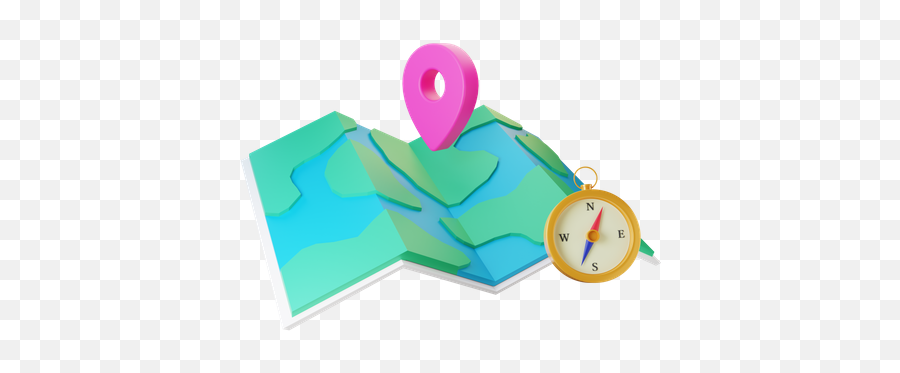 Premium 3 D Map Location Icon 3d Illustration Download In - Clock Png,Google Location Icon