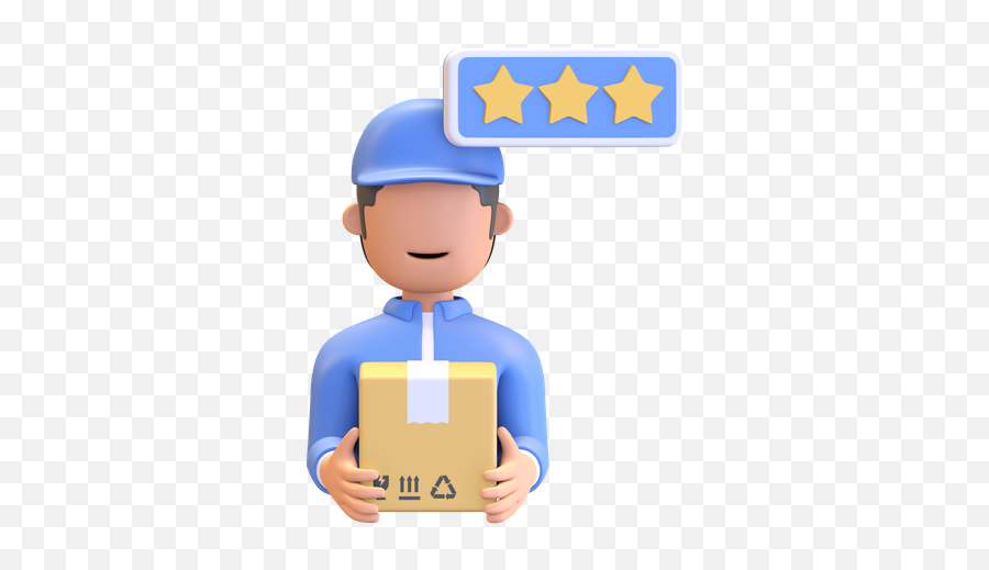 Premium Top Rated Delivery Man Holding Package 3d - Courier 3d Icon Png,Package Delivery Icon