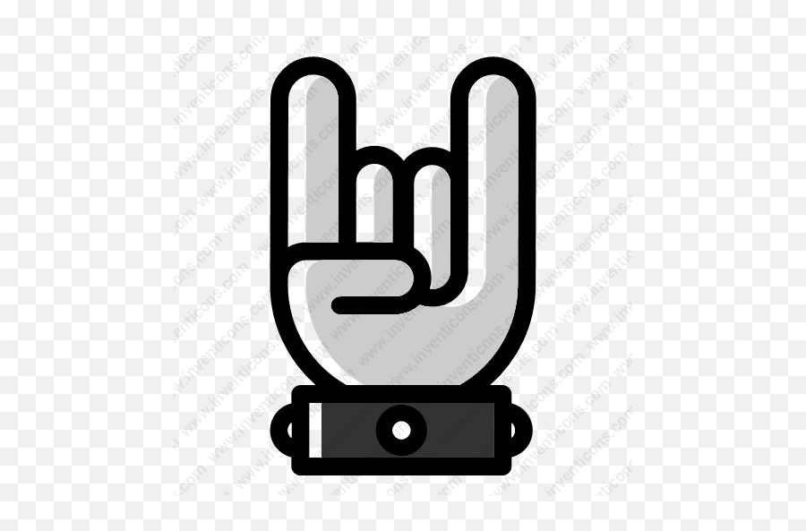 Download Sign Of The Horns Vector Icon Inventicons - Clipart Music Rock Png,Music Sign Icon