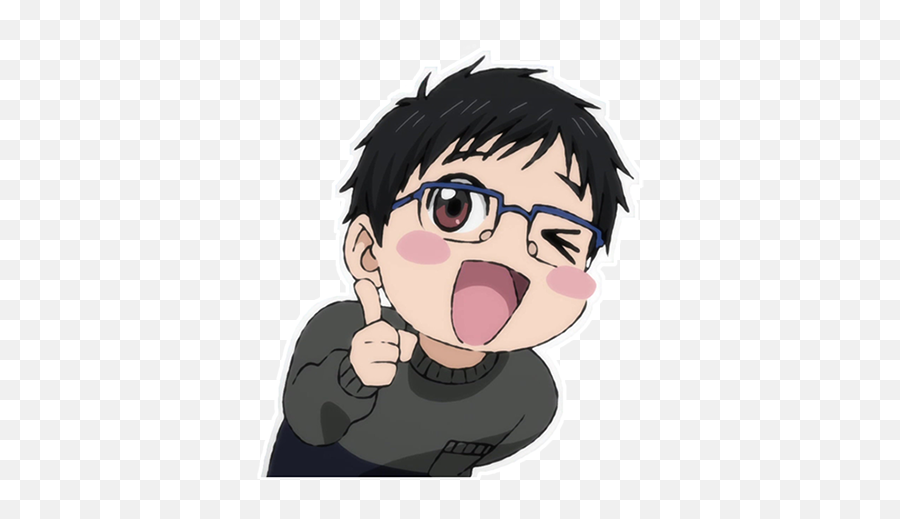 Katsuki Yuri Chibi Yuuri - Sticker Yuri On Ice Png,Viktor Nikiforov Icon