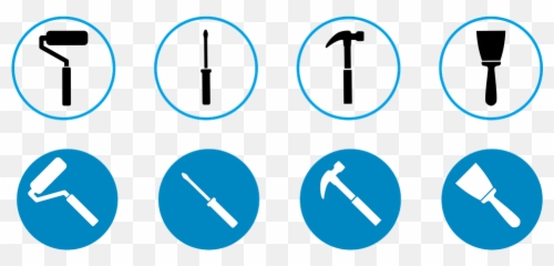 Free Photo Hammer Roller Tools Screwdriver Repair Icons Png