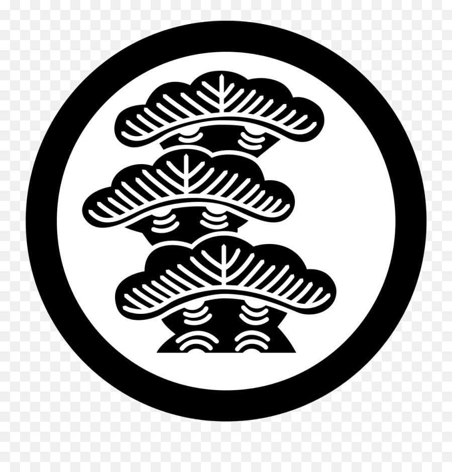 Filethree Pine Trees Kamonsvg - Wikimedia Commons Japanese Family Crest Png,Pine Tree Logo