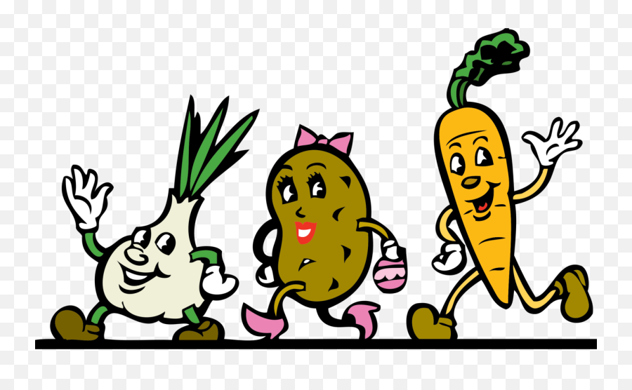 Cartoon Veggies Running Png Svg Clip Art For Web - Download Cartoon,Running Clipart Png