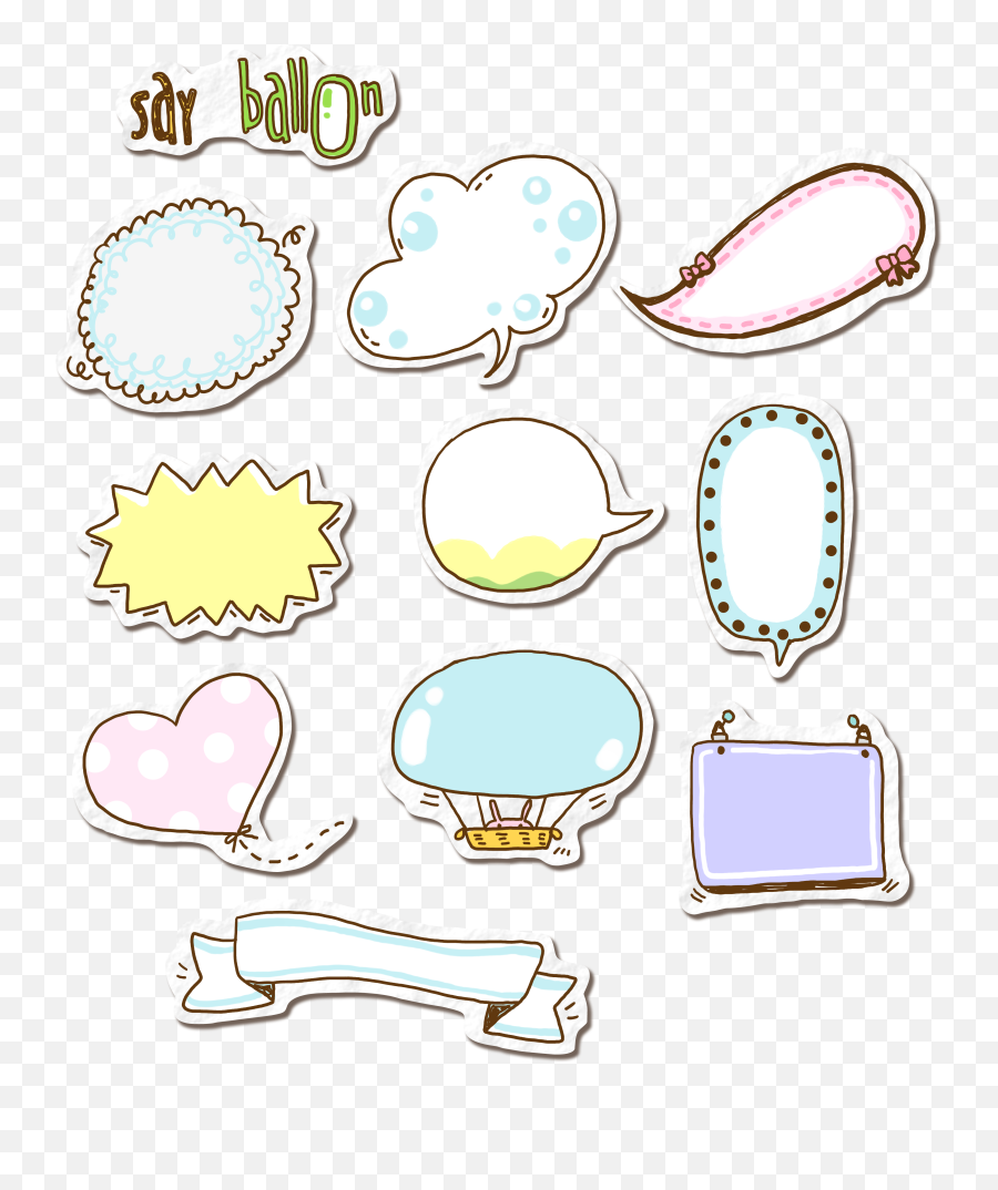 Download Box Cute Style Icons Color Text Notes Clipart Png