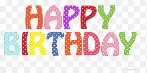 Colorful Happy Birthday Png Image With Transparent - Word Clip Art