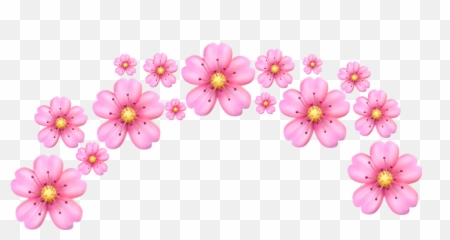 Pink Png Tumblr Transparent Petals - Flower Crown Emoji