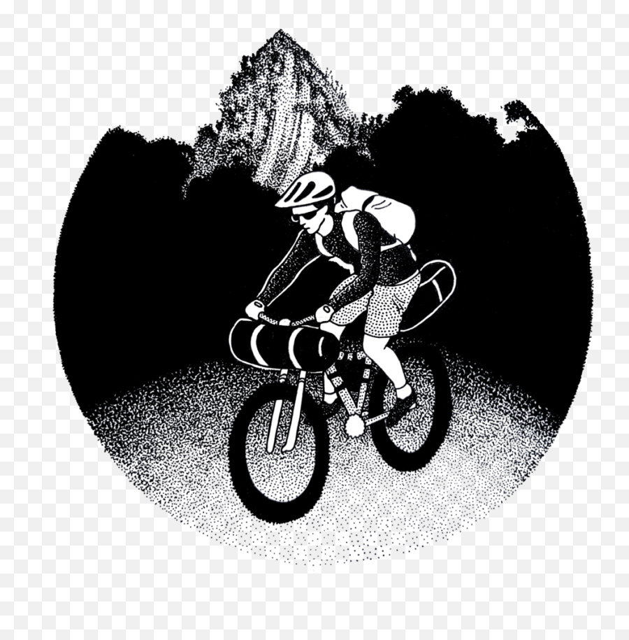 Download Illustrated Graphics Bicycle Icon Black White - Bicycle Mountain Png Icon,Bike Png