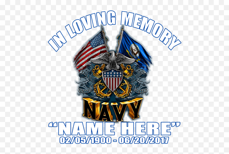In Loving Memory Navy Decal - Poster Png,In Loving Memory Png