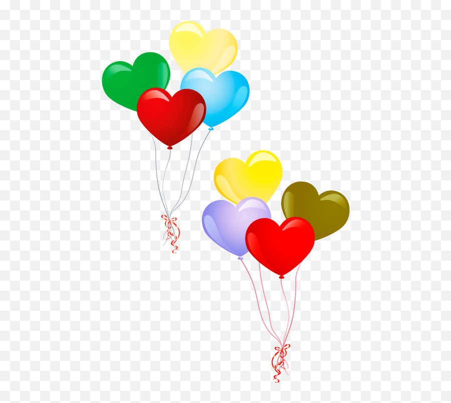 Download Hd Ballons Png Tube - Heart Balloons,Ballons Png
