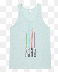 Lightsaber Stripes Star Wars - Active Tank png