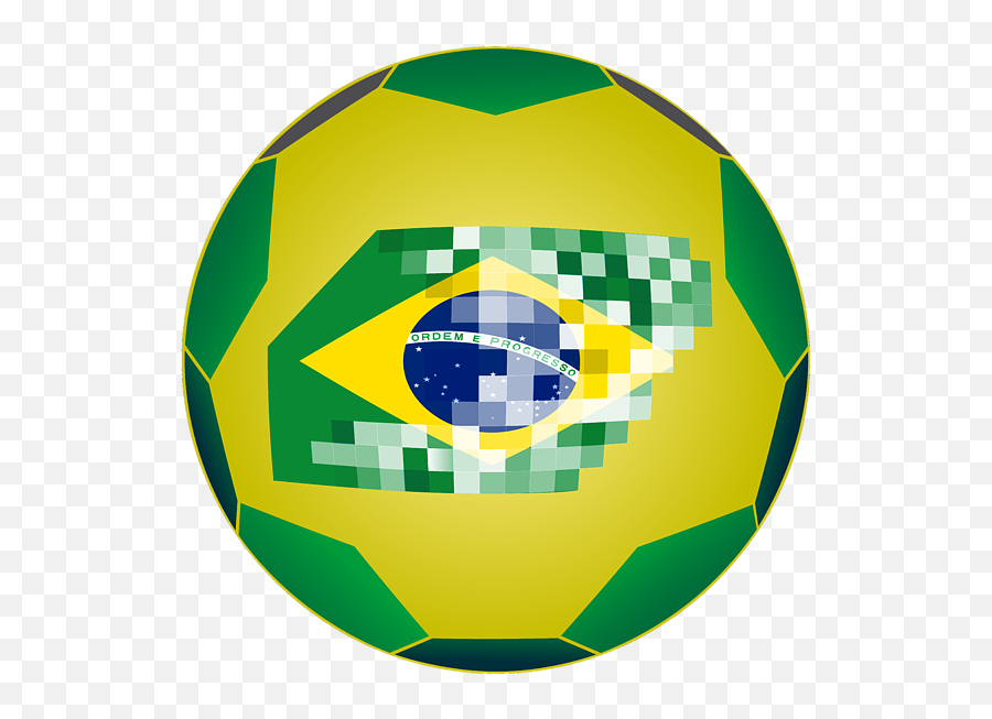 Football Ball With Brazil Flag Spiral Notebook - Circle Png,Brazil Flag Png