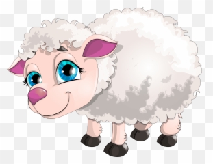 Cute White Lamb Png Clipart Picture - Cute Sheep Cartoon Png,Lamb Png