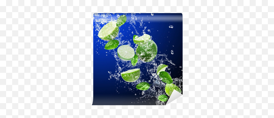 Limes In Water Splash Wall Mural U2022 Pixers - We Live To Change Earth Png,Water Splashes Png